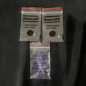 Vintage Publicity Sweepstakes Black Star of India and 2 Emeralds